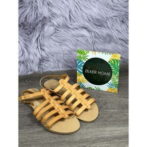 Aqua Women's Emmie Strappy Fisherman Slingback Sandals - Natural 9M